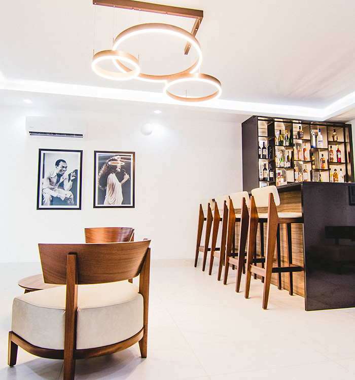 MISAN Hotel bar and lounge area in Lekki Phase 1, Lagos